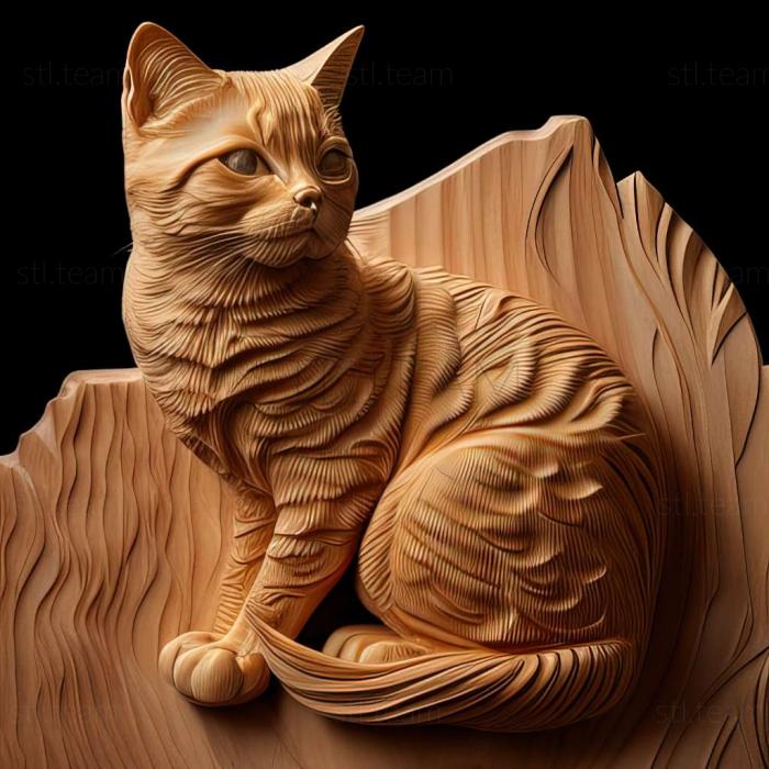 3D model Tasman Manx cat (STL)